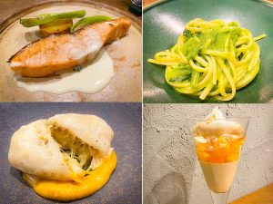 ランチ、ディナーともにコース料理で提供。ランチは2100円。本田さんの創作の腕が唸る料理の数々が絶品！