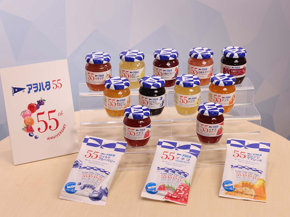 白桃＆グァバや3種のフルーツなど、瑞々しいおいしさが揃う「アヲハタ 55」シリーズ