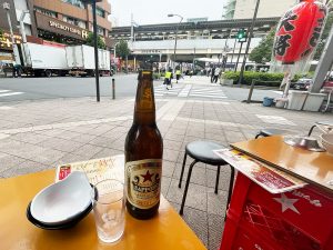 瓶ビールはやっぱり赤星です