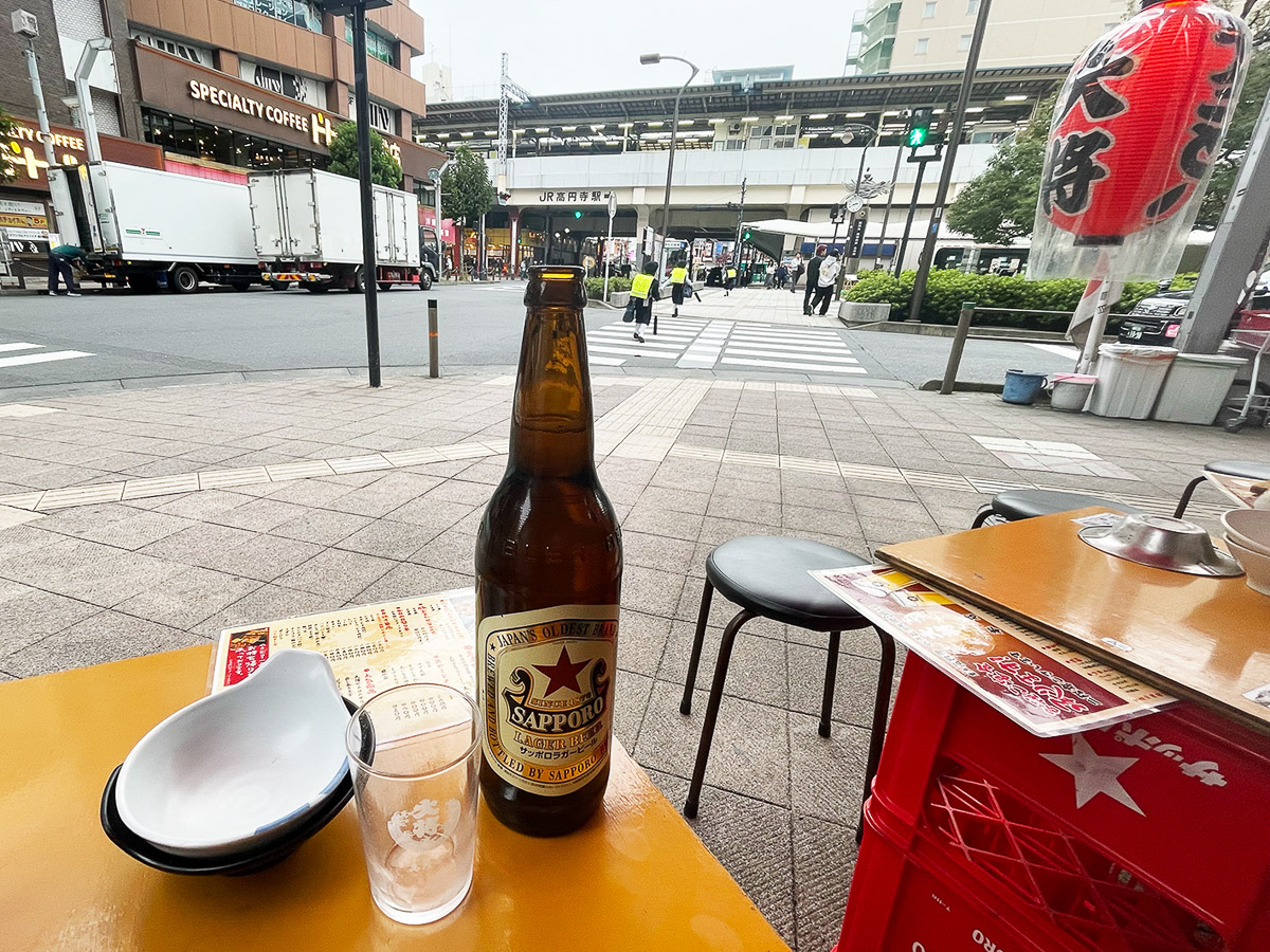 瓶ビールはやっぱり赤星です