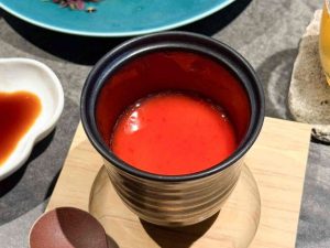 富山の湧き水とたまご、梅で作る茶碗蒸しも絶品