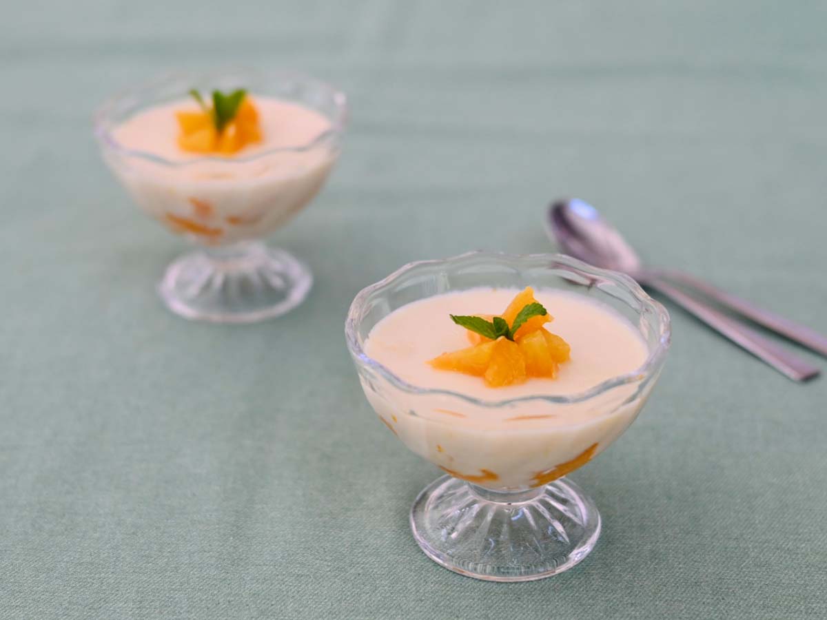 【旬のおやつレシピ】お腹を整え、気の巡りアップ!「たんかんと甘酒のレアチーズケーキ」/カフェ『雨も晴れも』の人気メニュー