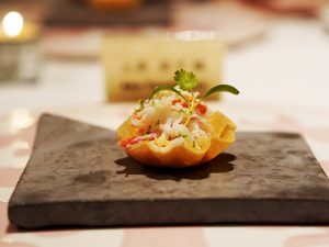 タラバガニのアミューズ