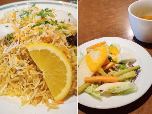 平日限定のビリヤニセット（ラム）1200円