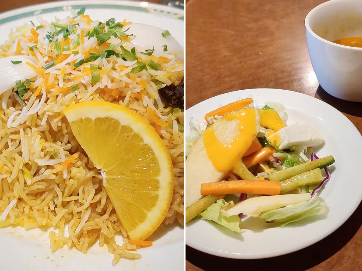 平日限定のビリヤニセット(ラム)1200円