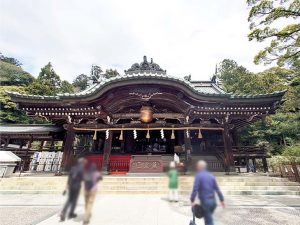 拝殿。筑波山が御神体