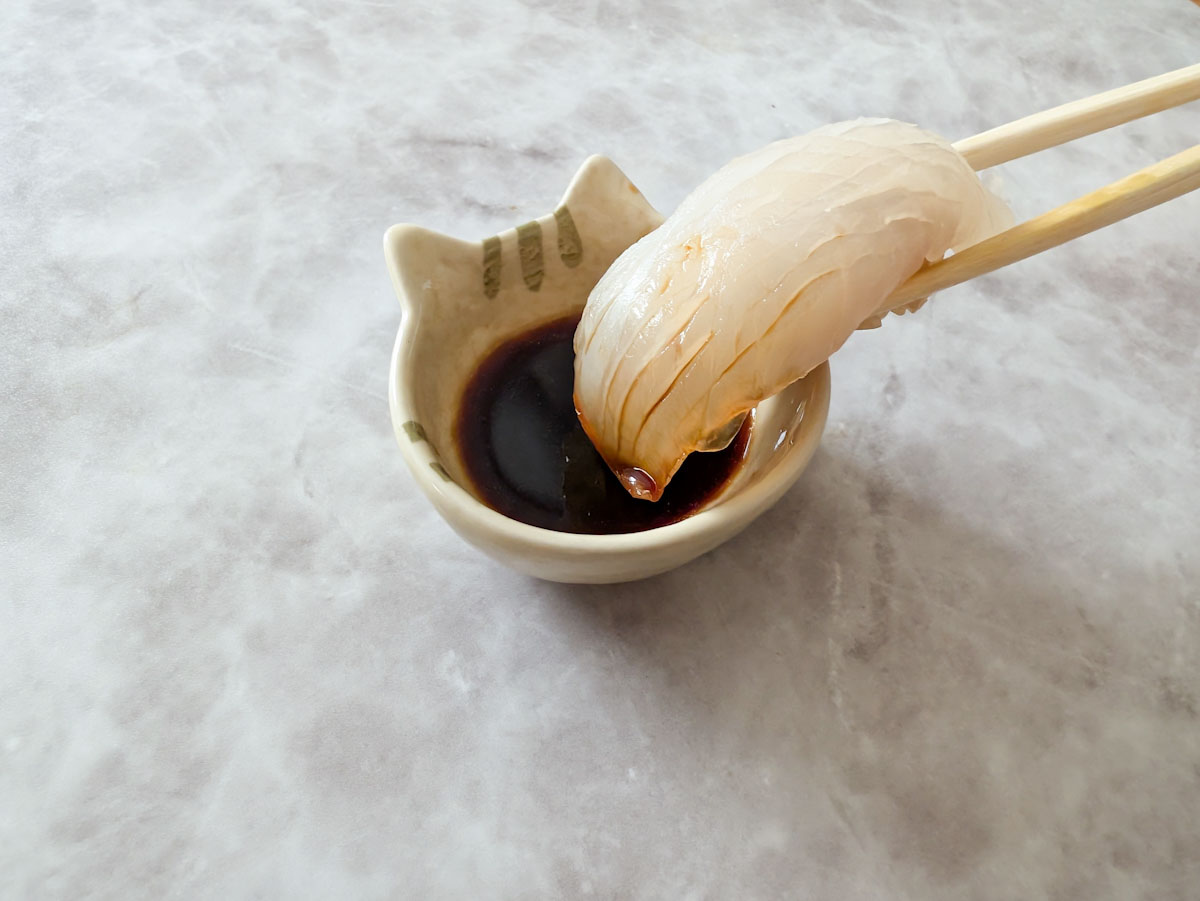 平目は寝かせた時のように旨味が凝縮していて舌触りも良く、好みの味でした