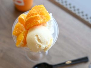フレッシュなみかんがたくさんトッピング