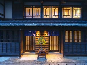 宿泊する町家の外観の一例、雰囲気たっぷり