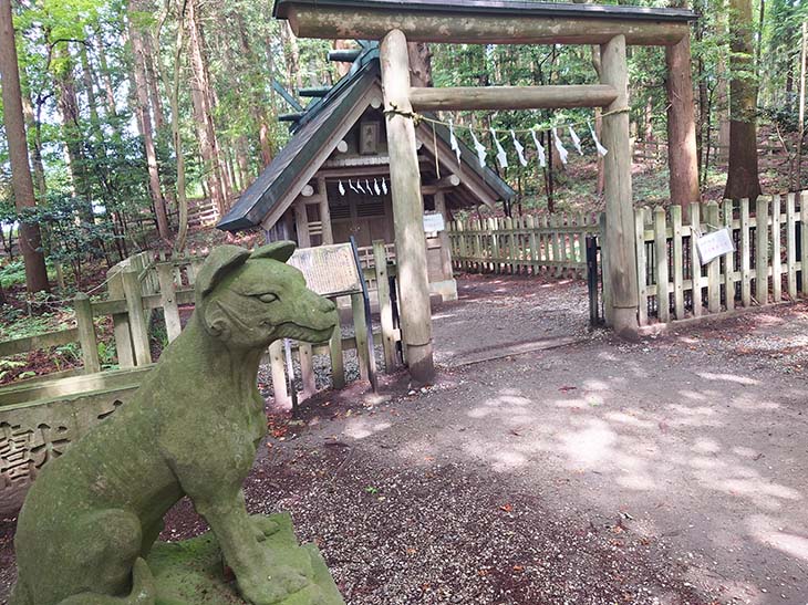 奥宮と狛犬