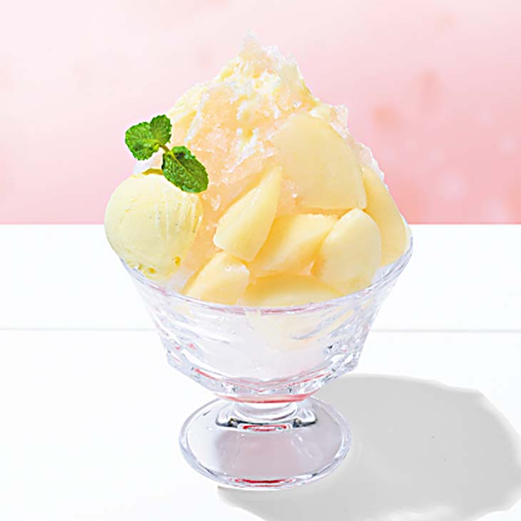 「山梨県産桃のミルクフラッペ」1200円