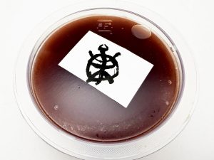 包装を解くと、『お亀堂』のマークが包材にデーンと貼られていました