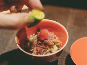 先付「すったてと牛しぐれ」