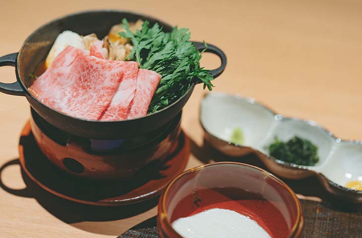台の物「飛騨牛味噌すき焼き」