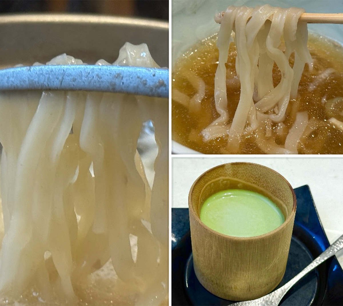 自慢の出汁に合う「生うどん」と甘味の「とろける抹茶ぷりん」