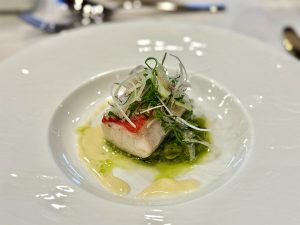【魚料理】金目鯛のプレゼ 西京味噌の白ワインソース