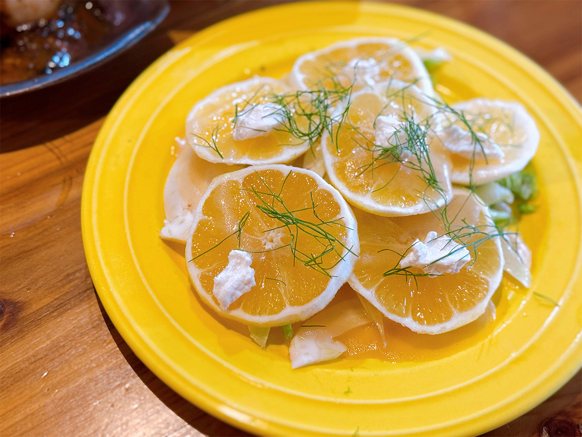 「高知産小夏とフェンネルのサラダ」600円