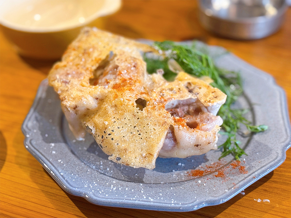 「パリパリ豚足焼き」600円