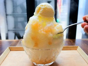 「白桃みるくクリームかき氷」1,300円