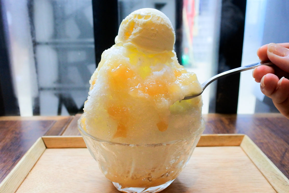 「白桃みるくクリームかき氷」1,300円
