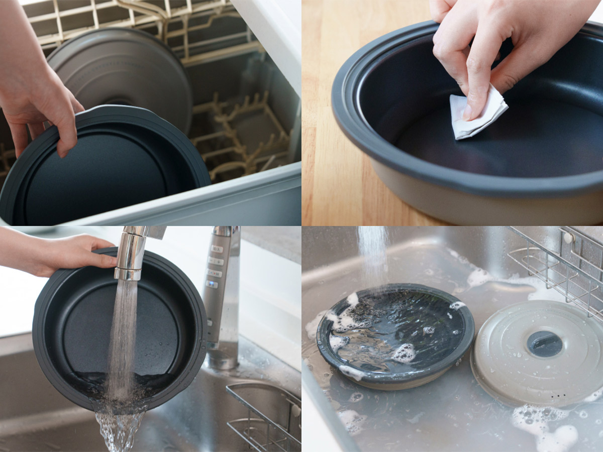 汚れがこびりつきにくく、調理後のお手入れも簡単