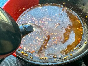温かい蕎麦湯を入れて、最後のお蕎麦を食べ切りました
