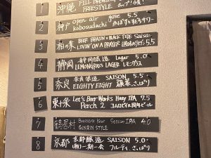 季節的にIPAやグースといった飲み口の軽いテイストが多めでした