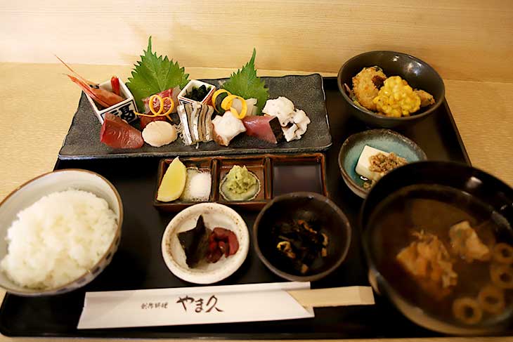 「やま久のお造り定食」1980円