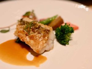 ぐじ松笠焼き ブイヤベースソース