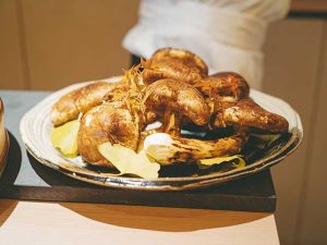 秋の味覚、松茸とのコラボレーション