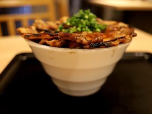 横から見るとこんな感じ、お肉に負けじとお米もたっぷり