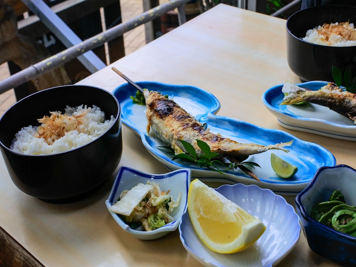 子持ち鮎の塩焼き