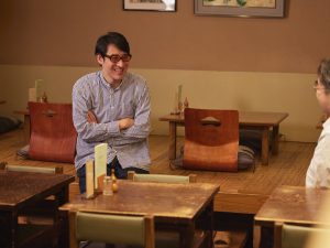 食後はご主人と蕎麦談義に花が咲く