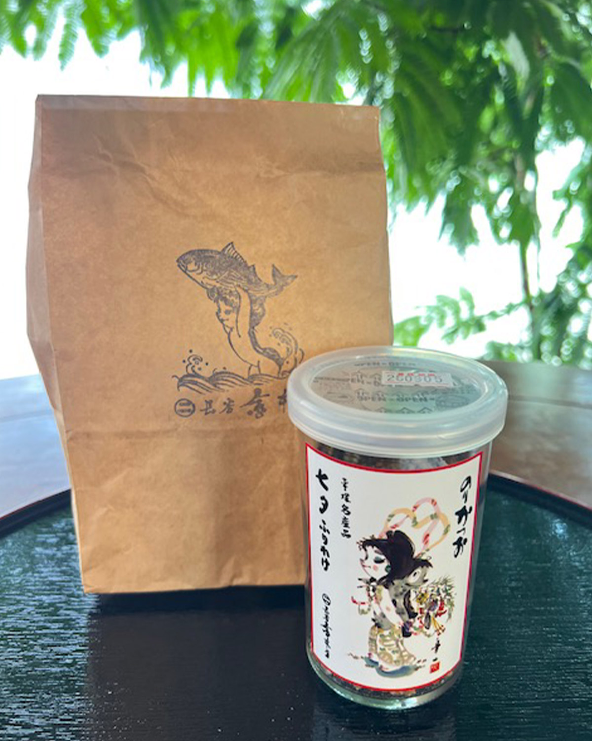 「七夕ふりかけ」。版画家の初代・萩原楽一さんが描いた河童[食楽web]