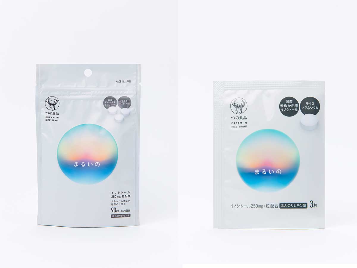 左:「まるいの」90粒入3,456円、右:「まるいの」3粒入216円(いずれも税込)