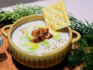 広島ワシントンホテル「アナゴと白菜のクラムチャウダー仕立て」