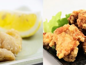 唐揚げよりも、脂質の少ない鳥軟骨の唐揚げ（画像左）がベター［食楽web］
