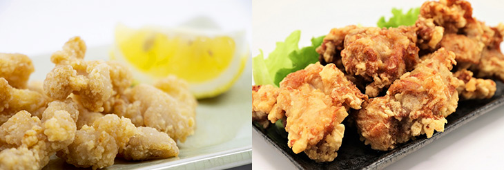 唐揚げよりも、脂質の少ない鳥軟骨の唐揚げ（画像左）がベター［食楽web］