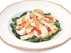 「蒸し鶏の香味ソース」