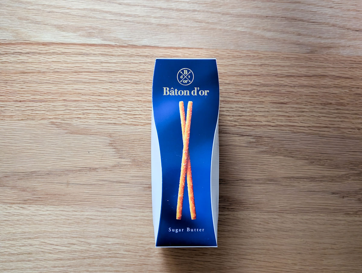 「シュガーバター」。パッケージも高級感あり。味わいは、バターの香りと砂糖のバランスが秀逸