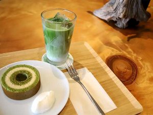 京ばあむプレート770円 ＋ 抹茶ラテ660円