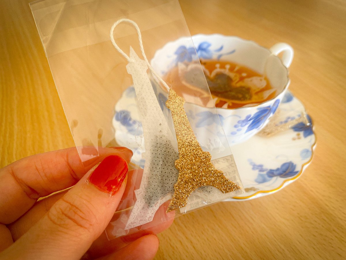 あまりに可愛いので、上記のセットとは別に、エッフェル塔モチーフのティーバッグも購入しました［食楽web］