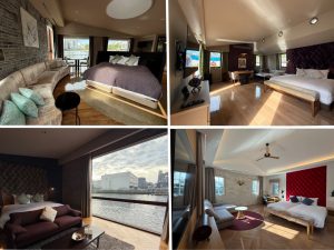 どの部屋からも運河が眺められ、3の部屋は唯一2階部がテラスになっている